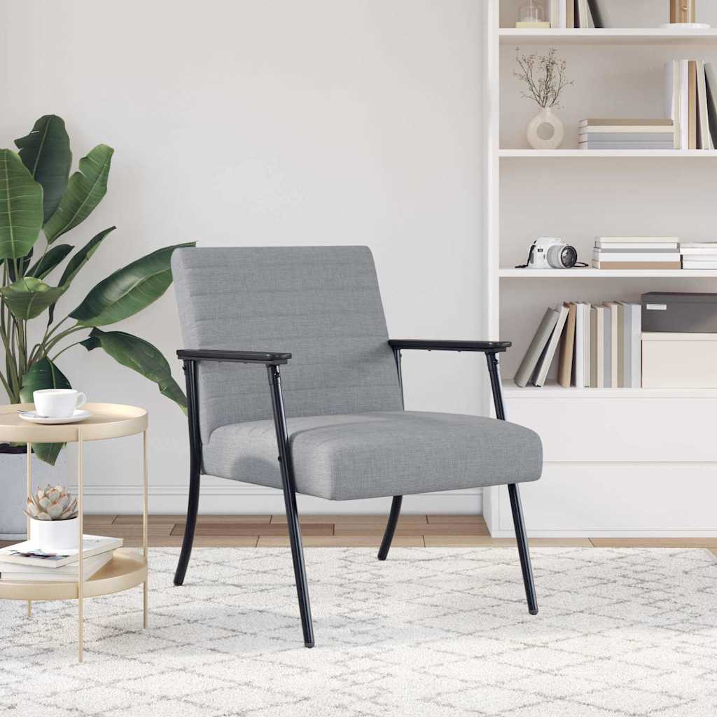 poltrona Grigio chiaro 59 x 75 x 78 cm Tessuto - homemem39