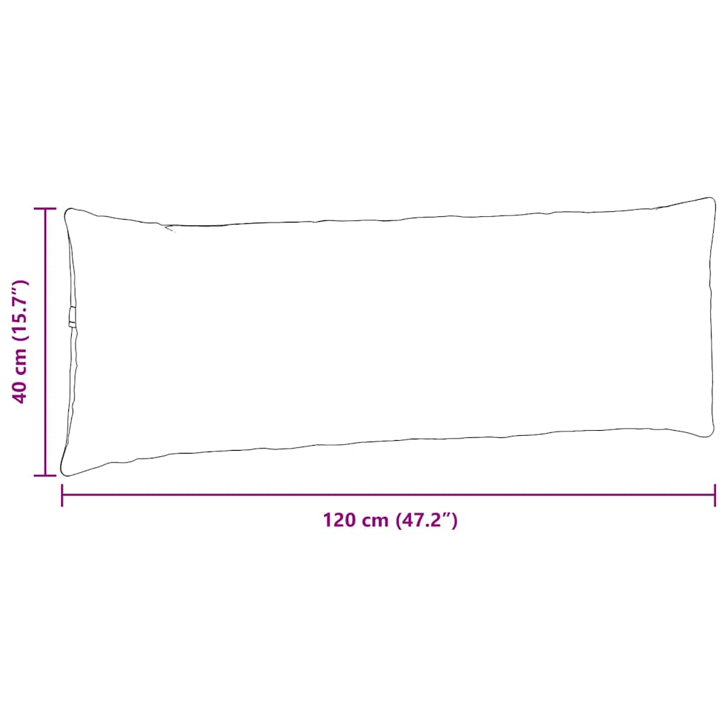 Cuscini da Divano 2 pcs Grigio scuro 120 x 40 cm Tessuto