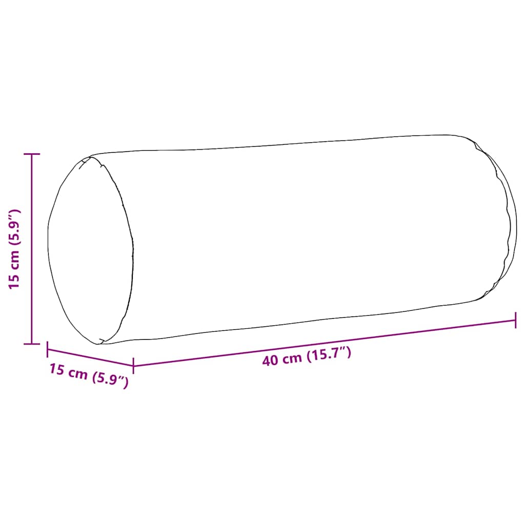 Cuscini a rullo 2 pcs Crema Ø 15 x 40 cm Tessuto in Cords | homemem39