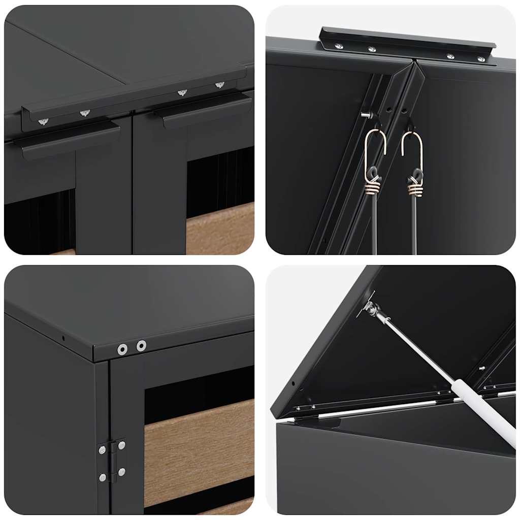 Contenitore per Rifiuti per 3 Bidoni Antracite