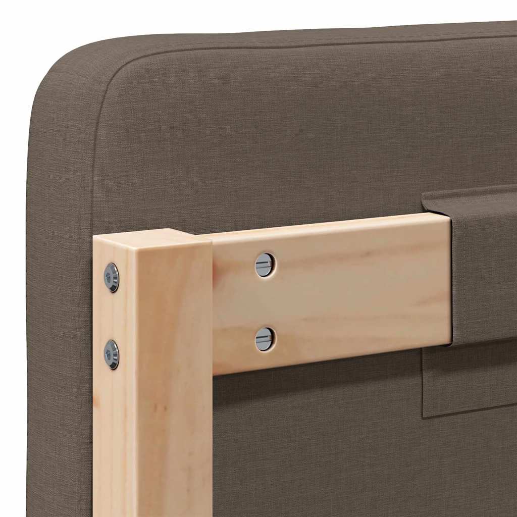 Testiera imbottita Marrone e taupe 150 cm Pino massello