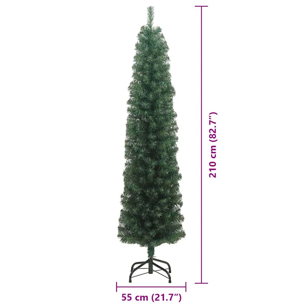 Albero di Natale artificiale con 300 LED Verde 210 cm