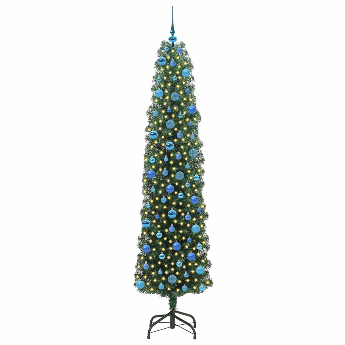Albero di Natale artificiale con 300 LED Verde 240 cm | homemem39