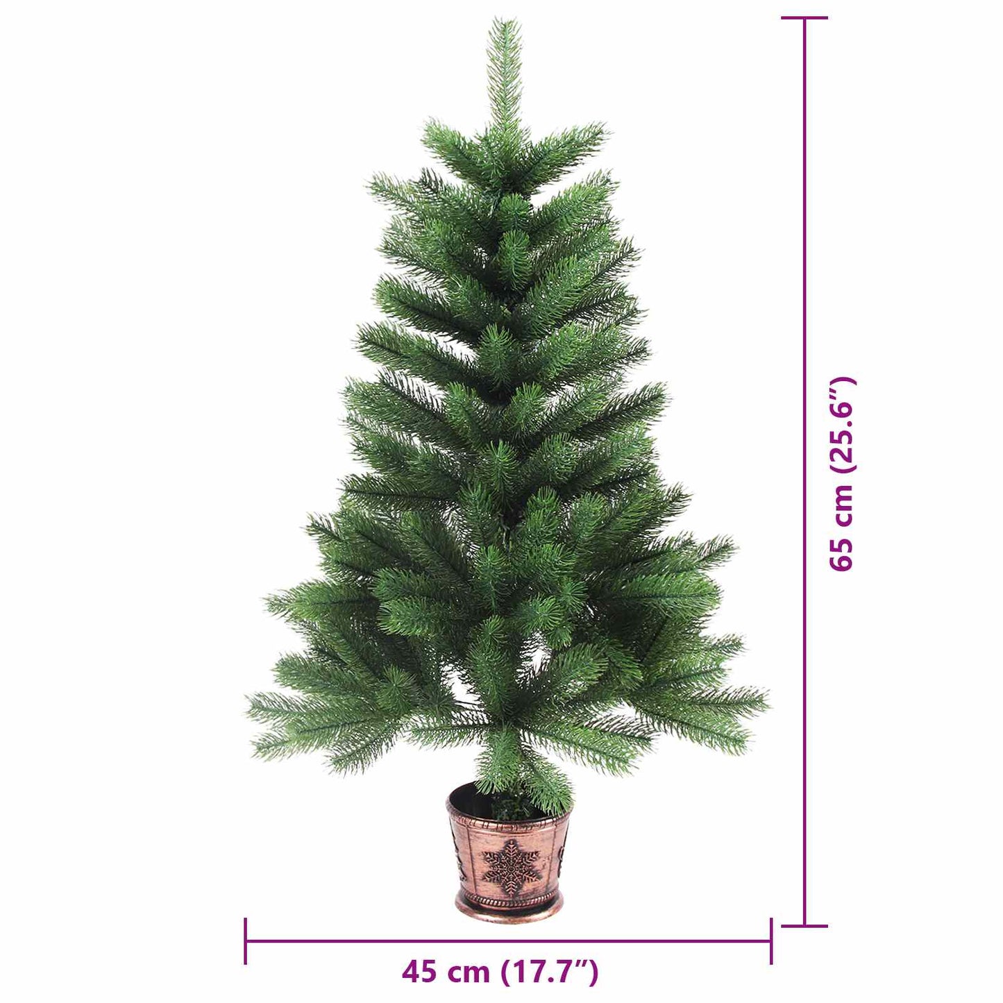 Albero di Natale con 150 LED con supporto Verde 65 cm PE | homemem39