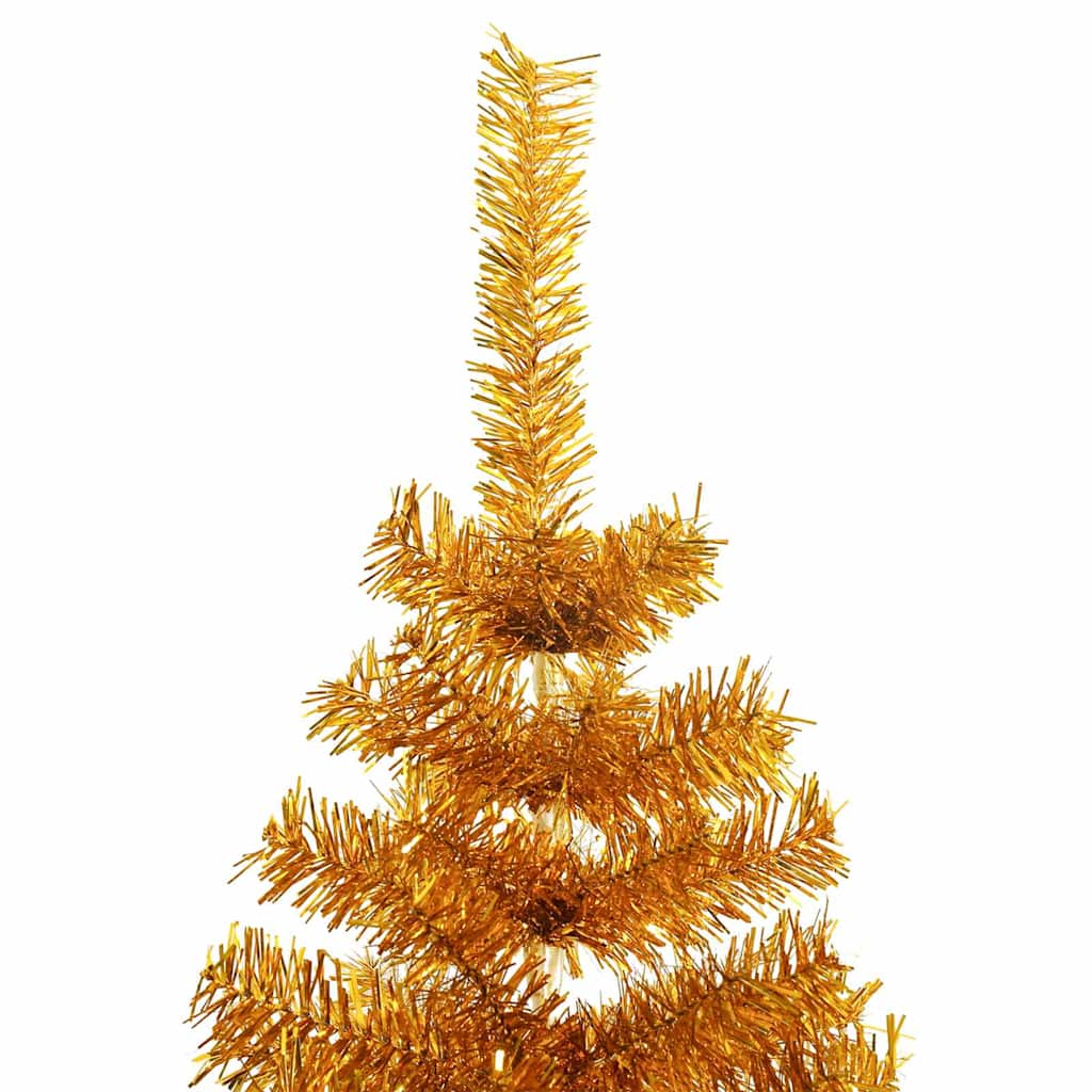 Albero di Natale con 300 LED con supporto Oro 240 cm PET