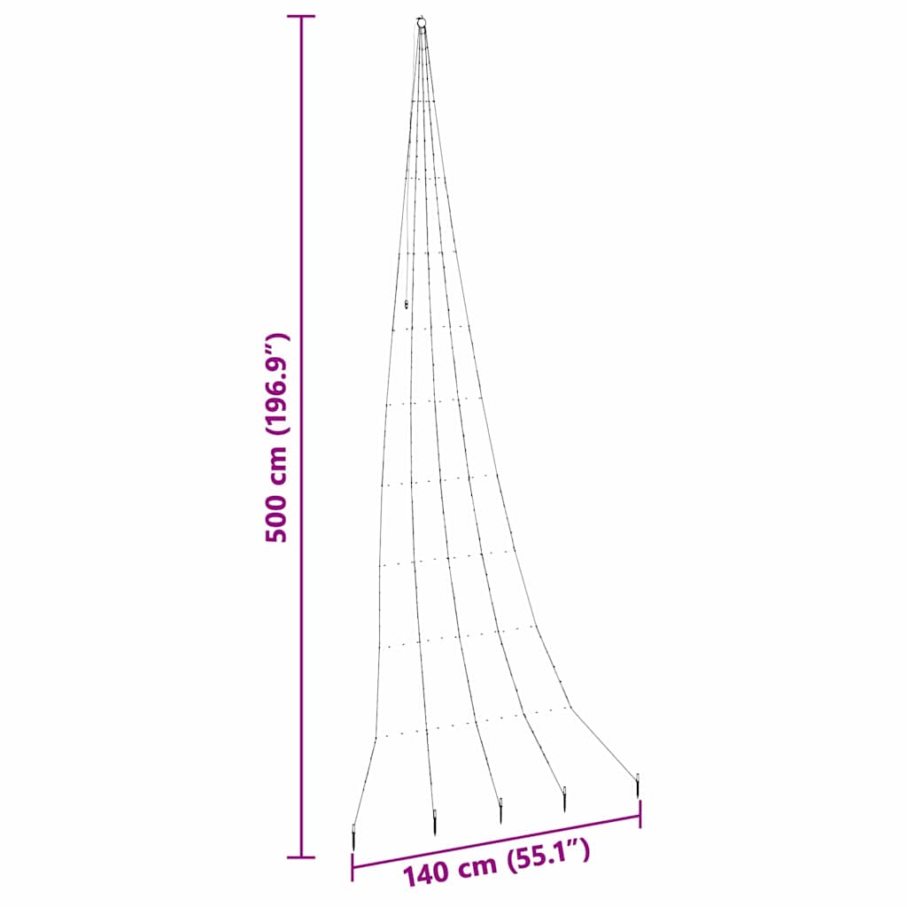 Albero di Natale LED con picchetti per il terreno Bianco freddo