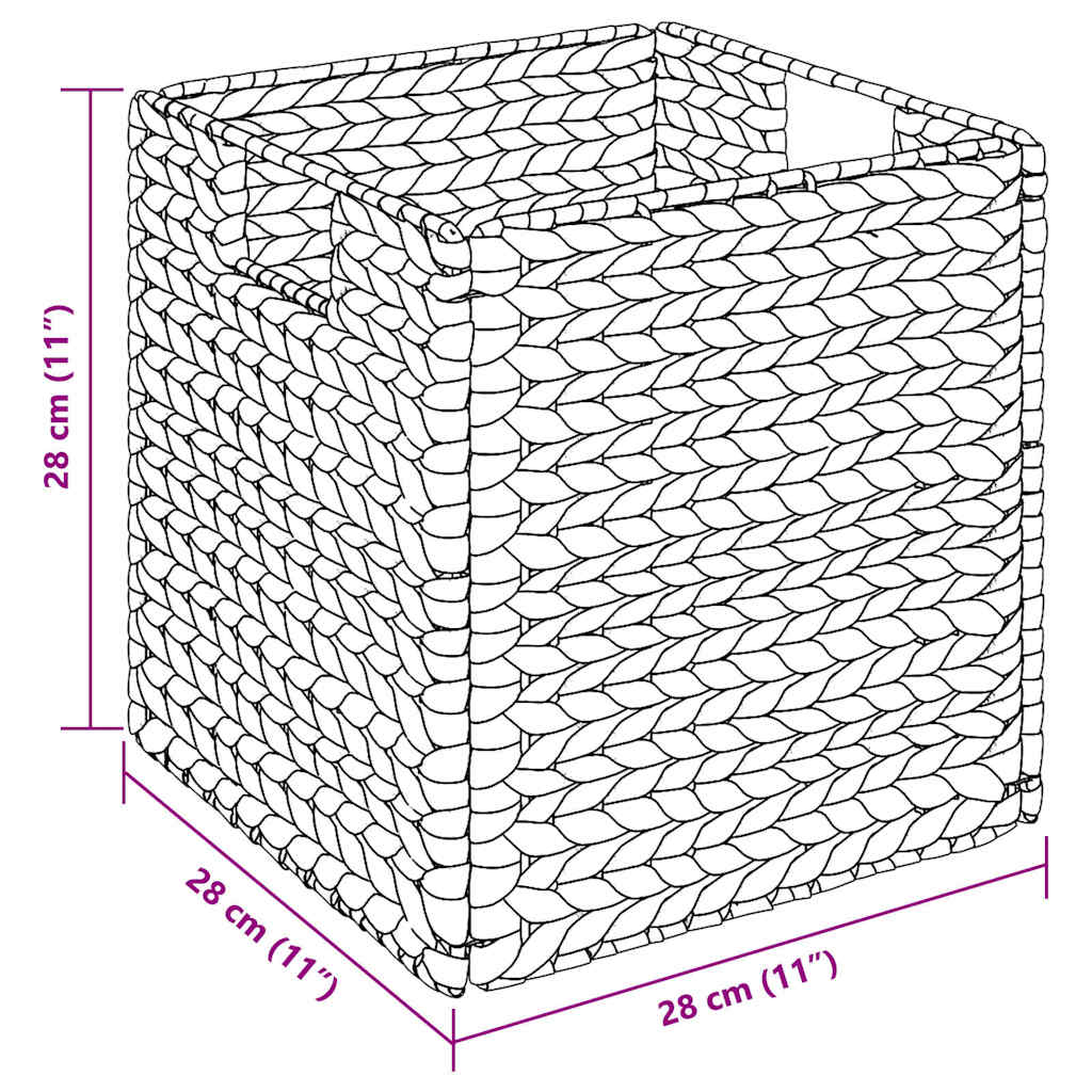 Cesti per Stoccaggio 2 pcs Naturale 28 x 28 x 28 cm