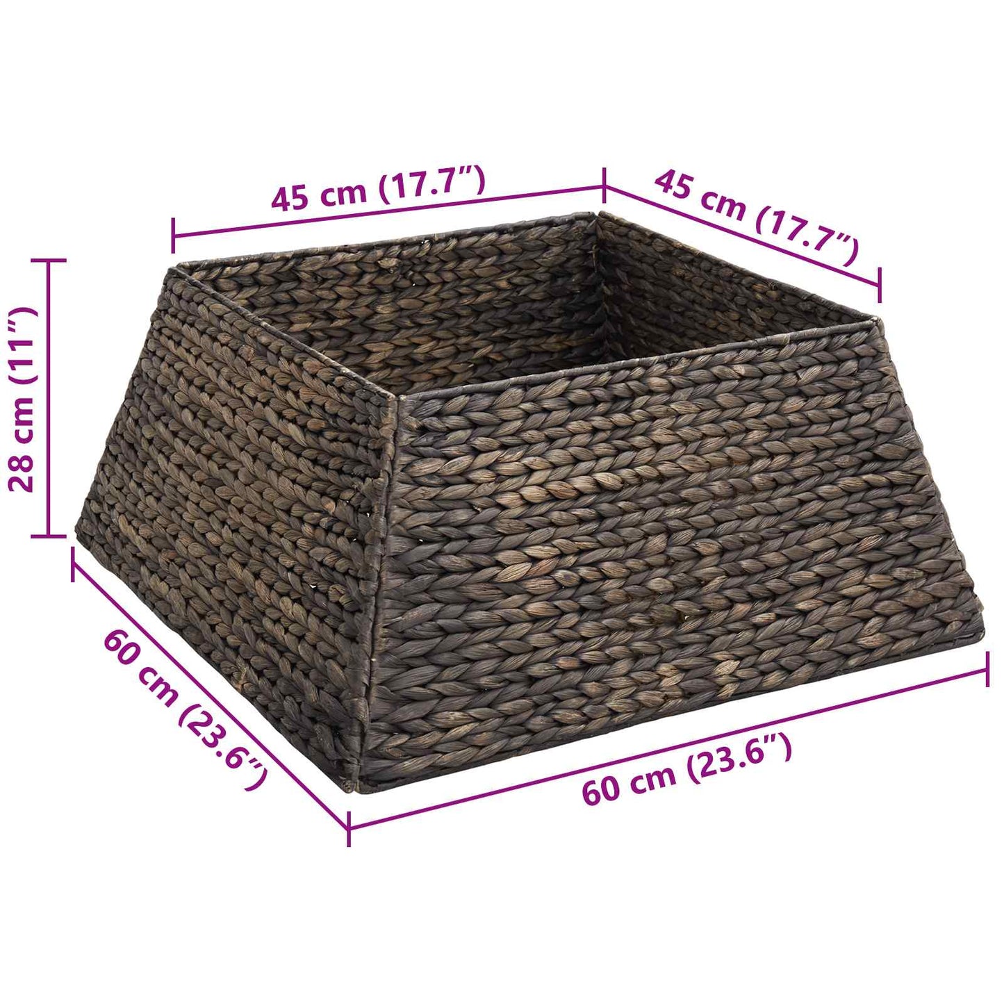Collare per Albero di Natale Nero 60 x 60 x 28 cm | homemem39