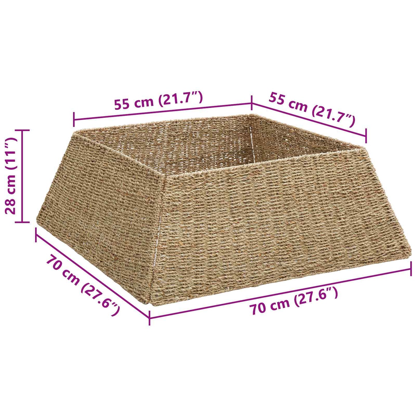 Collare per Albero di Natale Marrone 70 x 70 x 28 cm seagrass