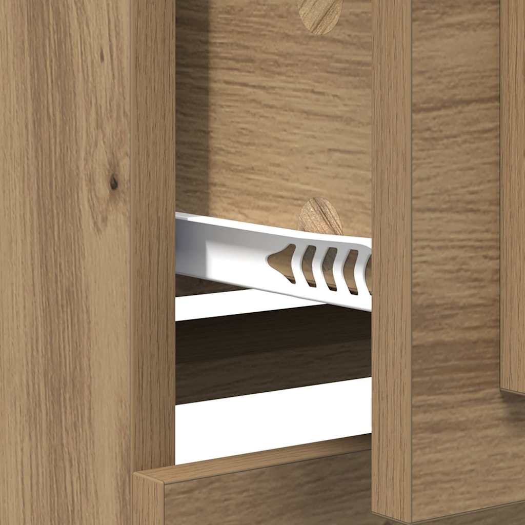 Sideboards 2 pz Rovere artigianale 70 x 35,5 x 67,5 cm