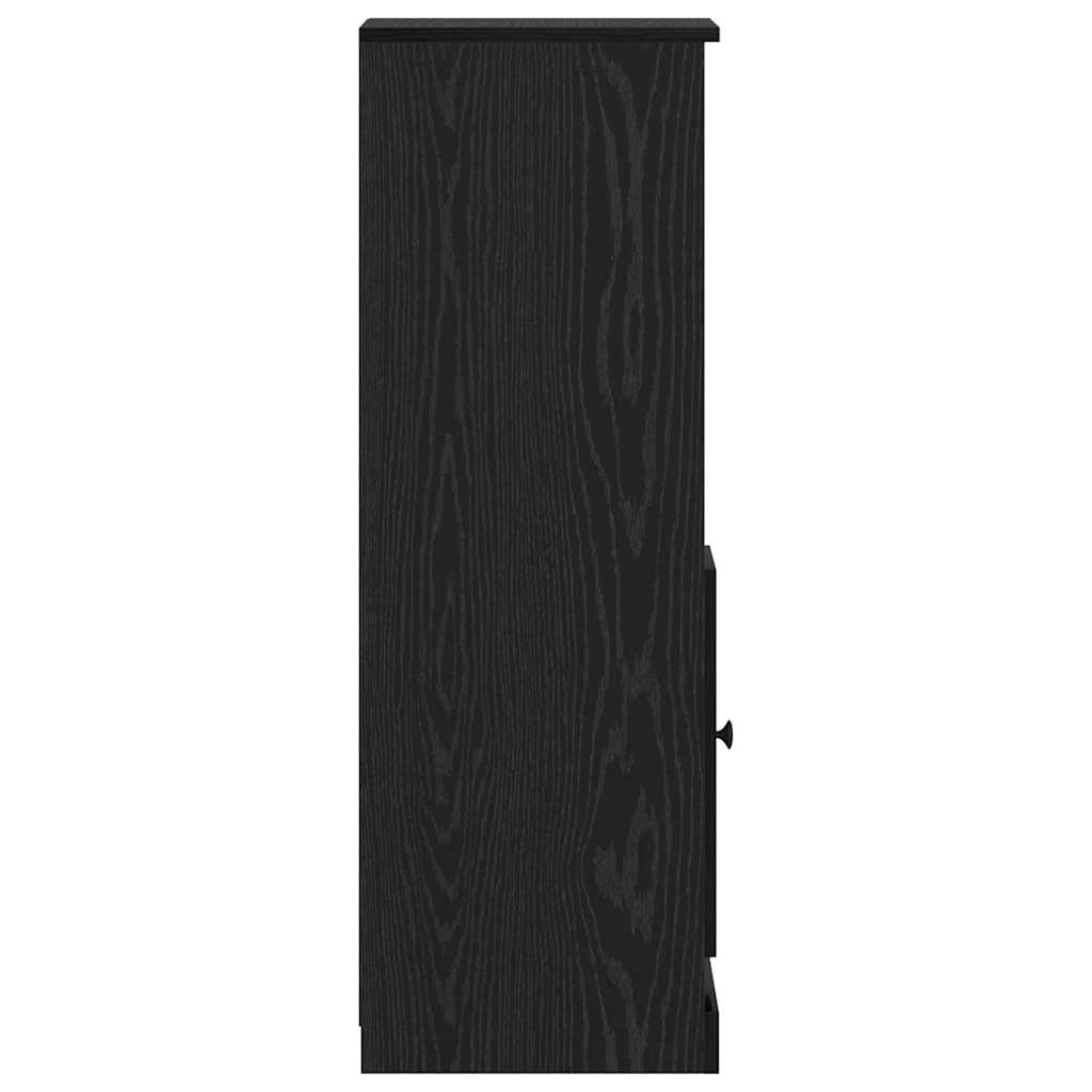Credenza 3 pz Rovere Nero 132 x 35,5 x 103,5 cm