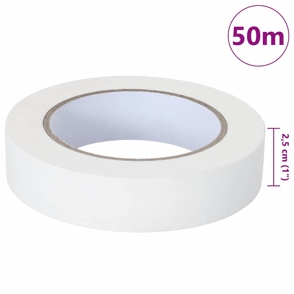 Nastri Adesivi per Pittori 50 pcs Bianco 25mm x 50m Carta | homemem39