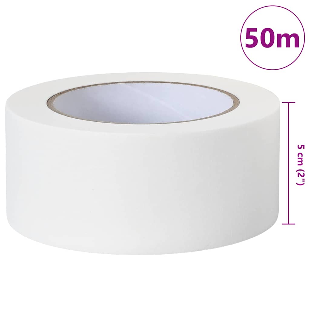 Nastri Adesivi per Pittori 6 pcs Bianco 50mm x 50m Carta | homemem39