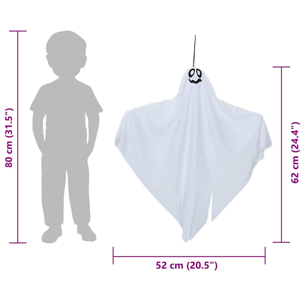 Fantasma appeso di Halloween 3 pcs Bianco 52 x 62 cm Poliestere