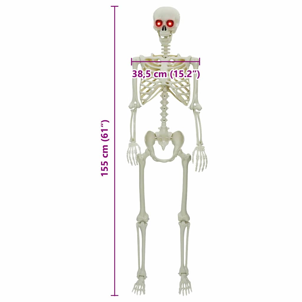 Scheletro di Halloween Bianco 155 x 38.5 cm Plastica | homemem39