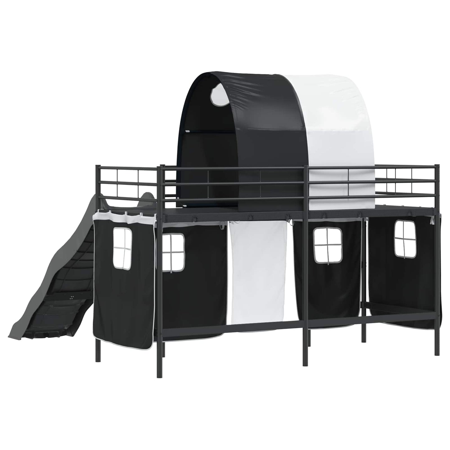 Struttura del letto loft per bambini Nero 75 x 190 cm Metallo | homemem39