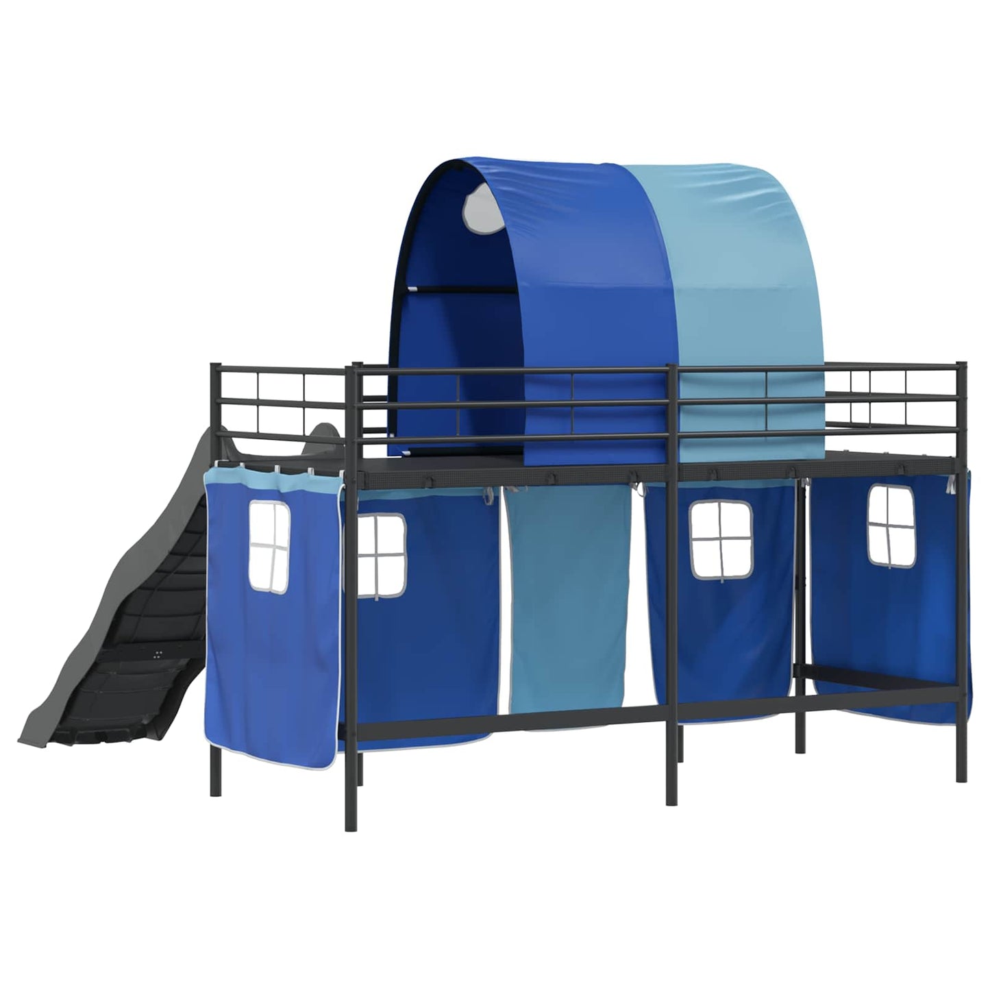 Struttura del letto loft per bambini Nero e Blu 100 x 190 cm | homemem39