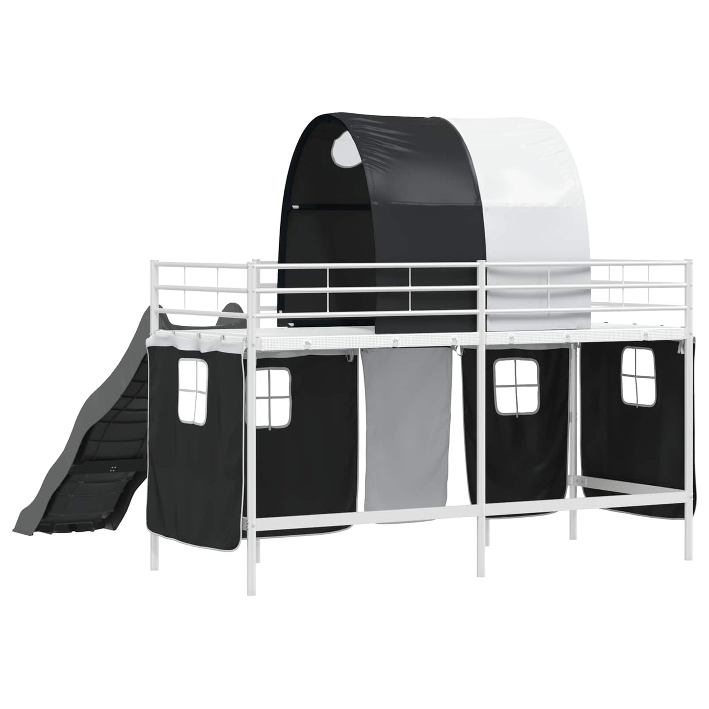 Struttura del letto loft per bambini Bianco e Nero 90 x 190 cm | homemem39