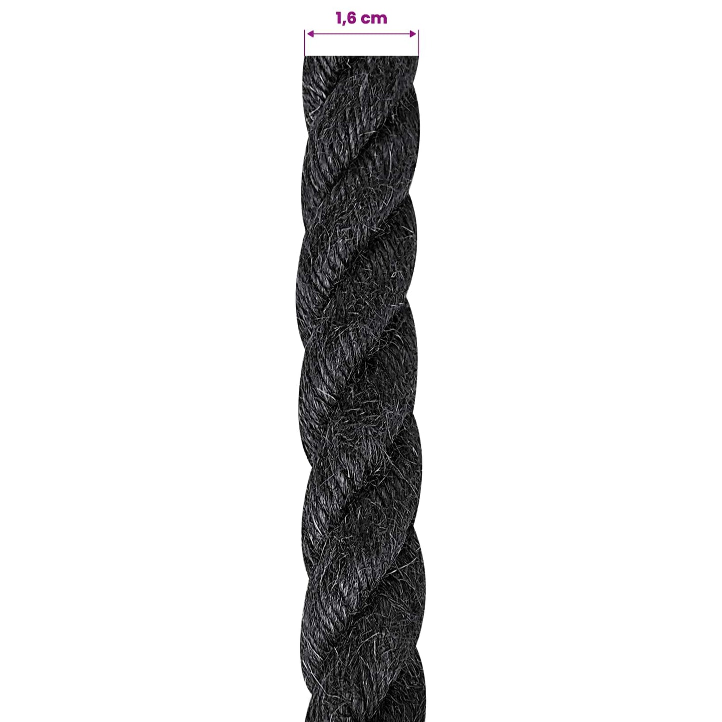 Corda di Juta 16 Nero 100% juta Tossa | homemem39