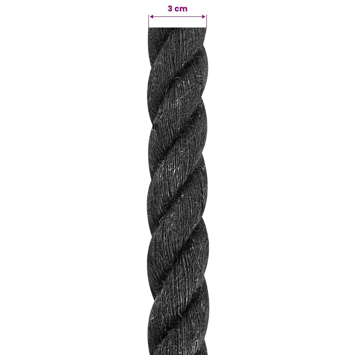 Corda di Juta 30 Nero 100% juta Tossa | homemem39