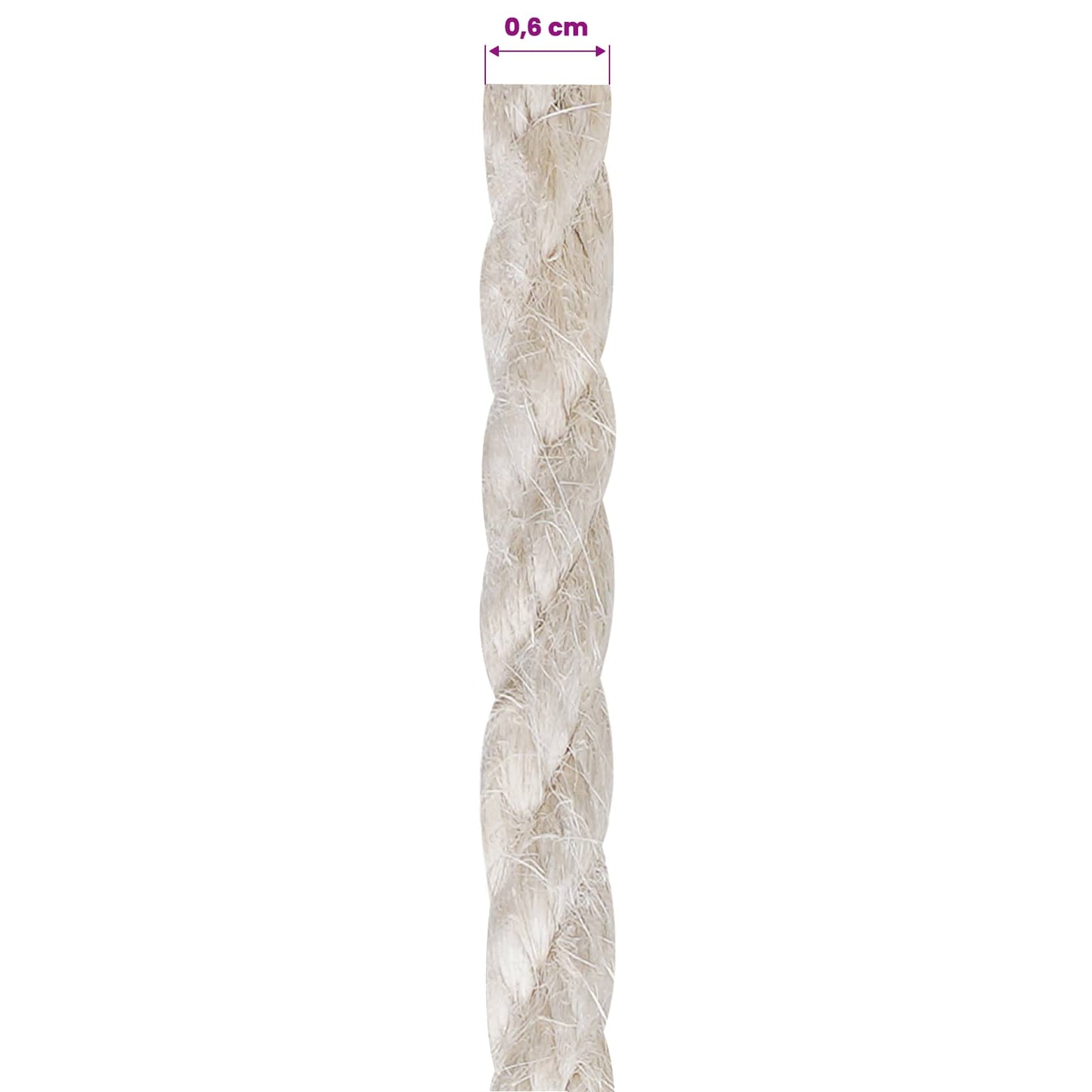 Corda di Juta 6 Bianco 100% juta Tossa | homemem39