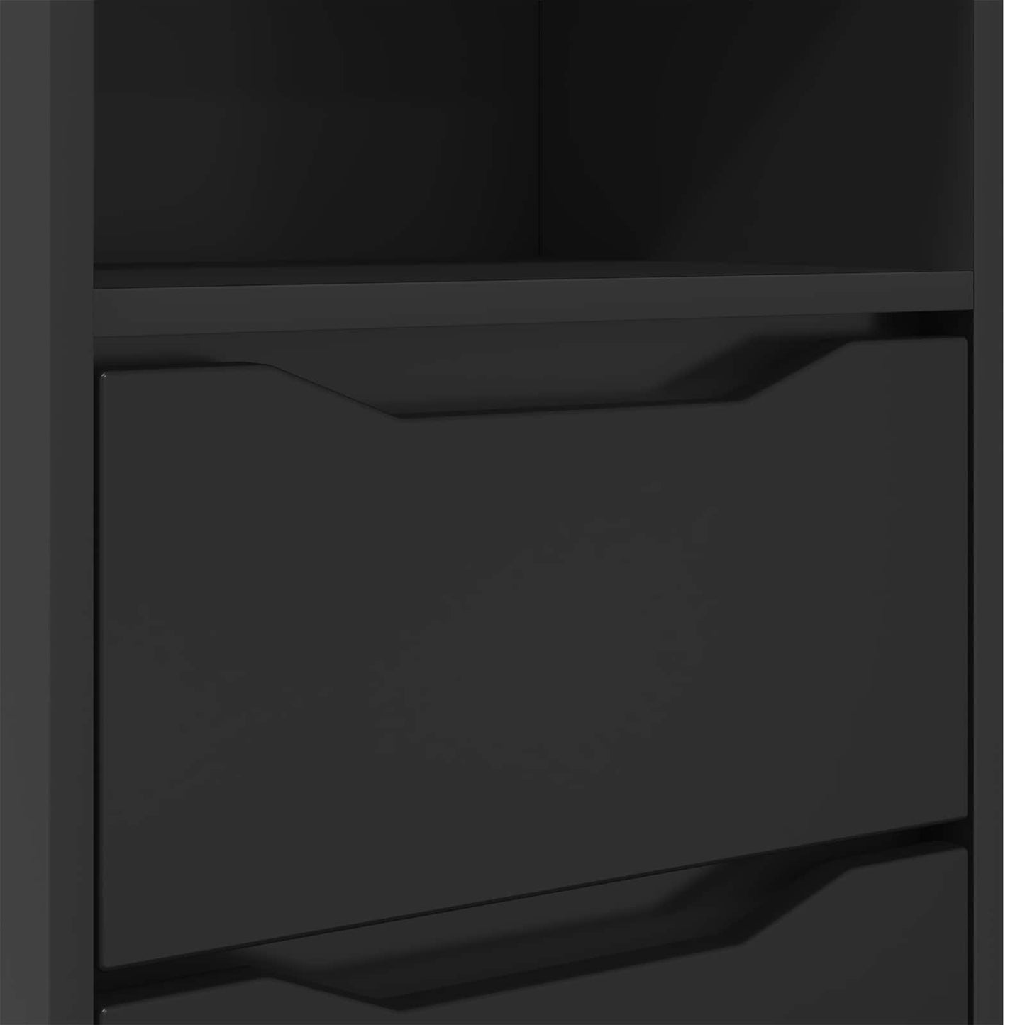 Comodini 2 pz Nero 40 x 30 x 467 cm Legno ingegnerizzato