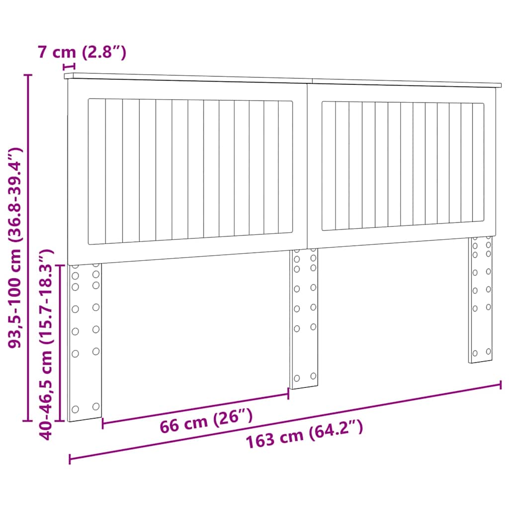 Testiera con testiera Bianco 160 cm Legno multistrato