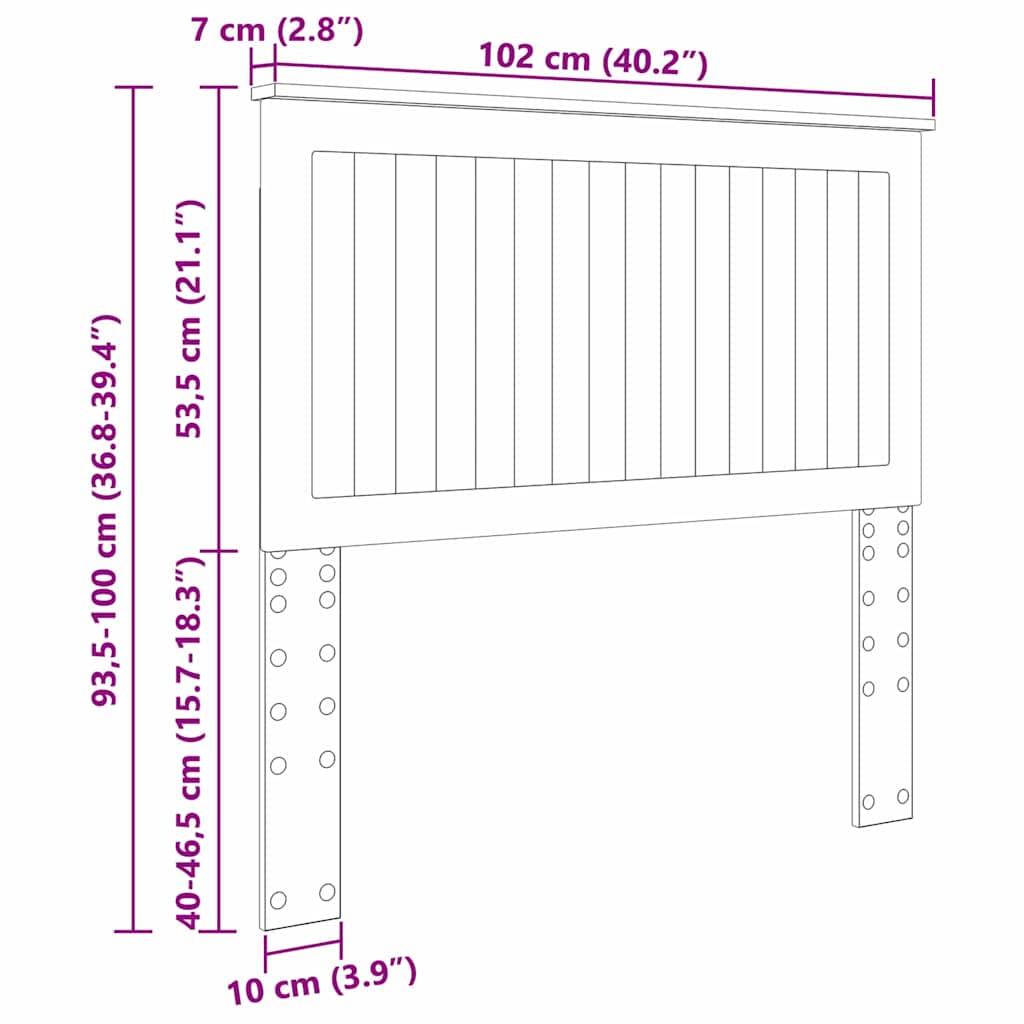Testiera Rovere artigianale 100 cm Legno multistrato