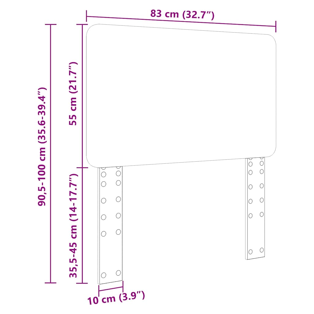 Testiera con testiera Rovere fumé 80 cm Legno multistrato