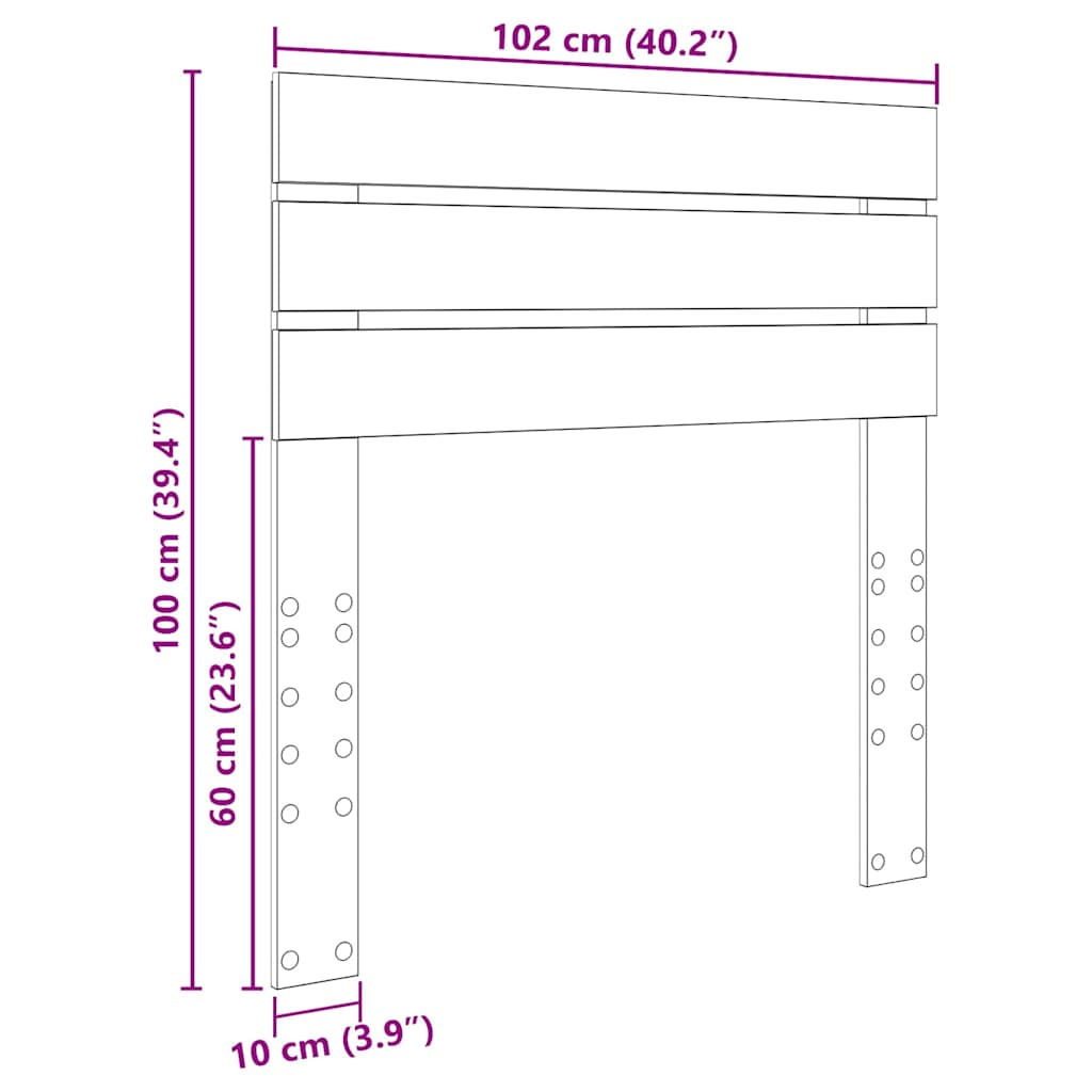 Testiera Rovere artigianale 100 cm Legno multistrato