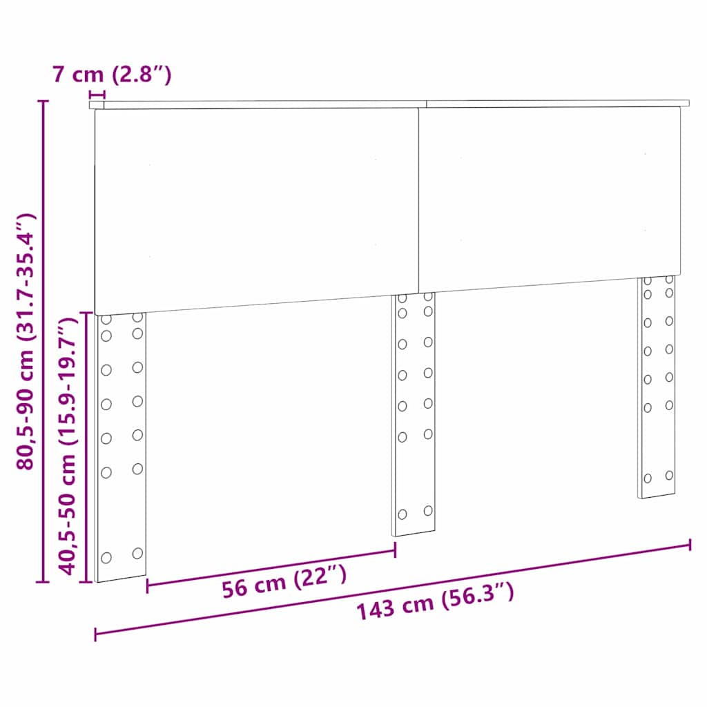 Testiera con testiera Bianco Lucido 140 cm Legno multistrato
