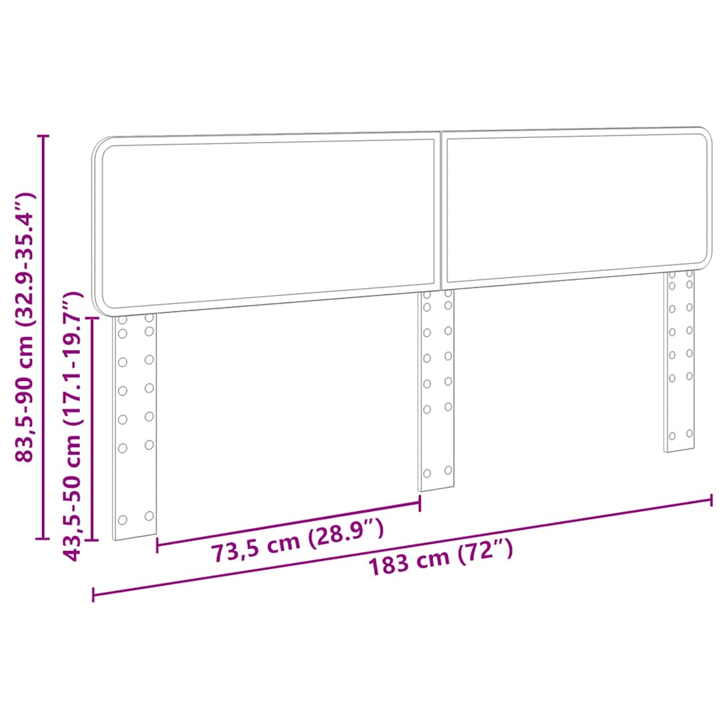 Testiera Rovere artigianale 180 cm Legno multistrato