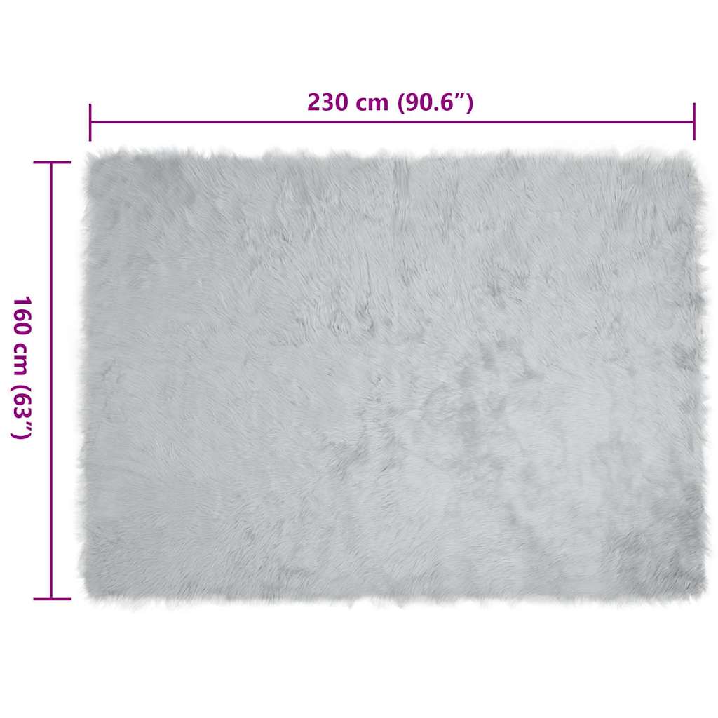 Tappeto Pecora Tafalla Grigio 160 x 230 cm Poliestere