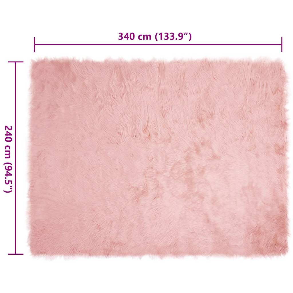 Tappeto Pecora Tafalla Rosa 240 x 340 cm Poliestere