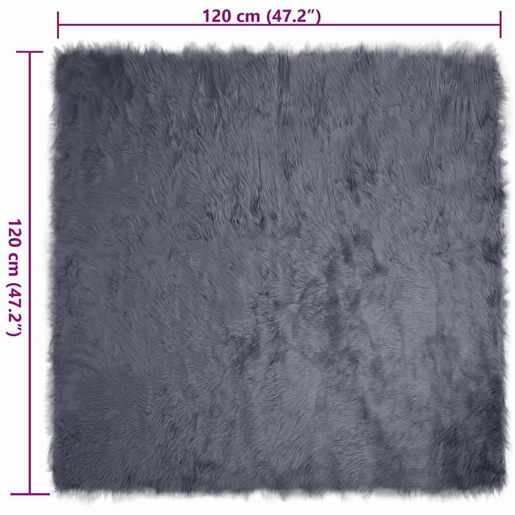 Tappeto Pecora Tafalla Antracite 120 x 120 cm Poliestere