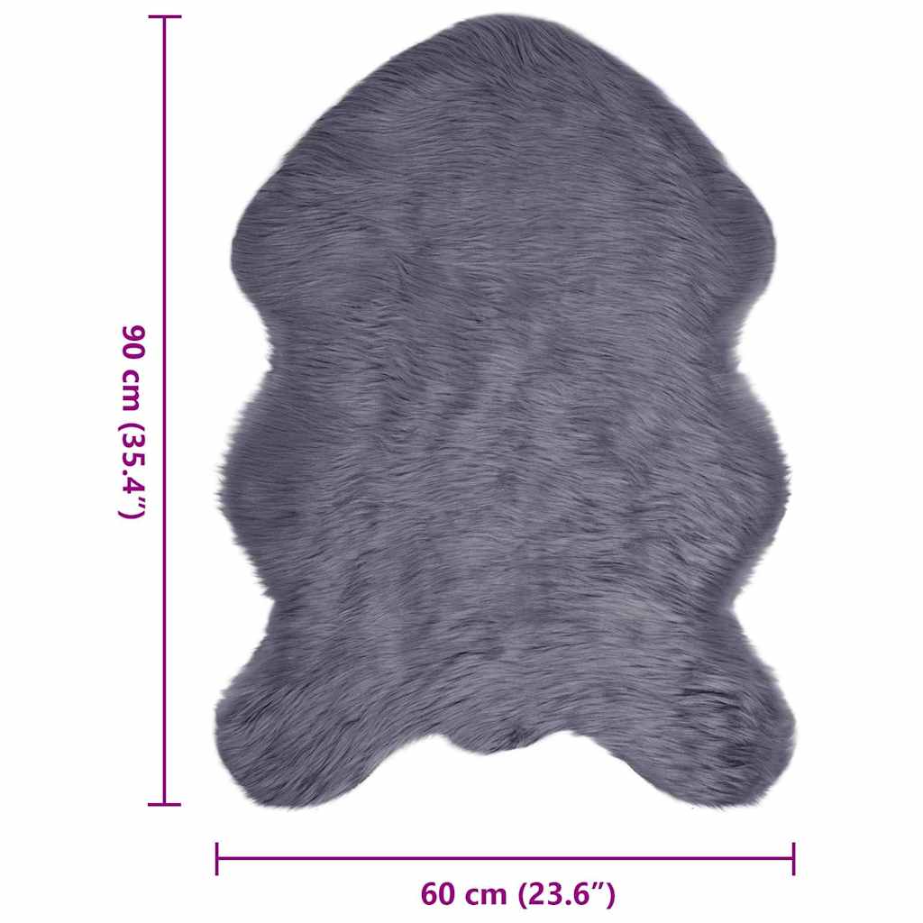 Tappeto Pecora Tafalla Antracite 60 x 90 cm Poliestere