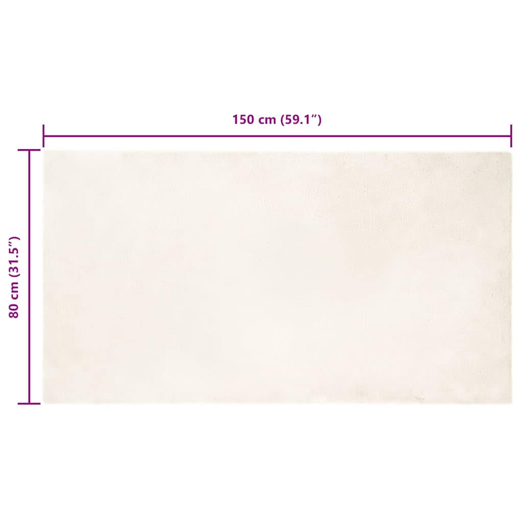 Tappeto in Pelliccia Sintetica di Coniglio Olite Bianco