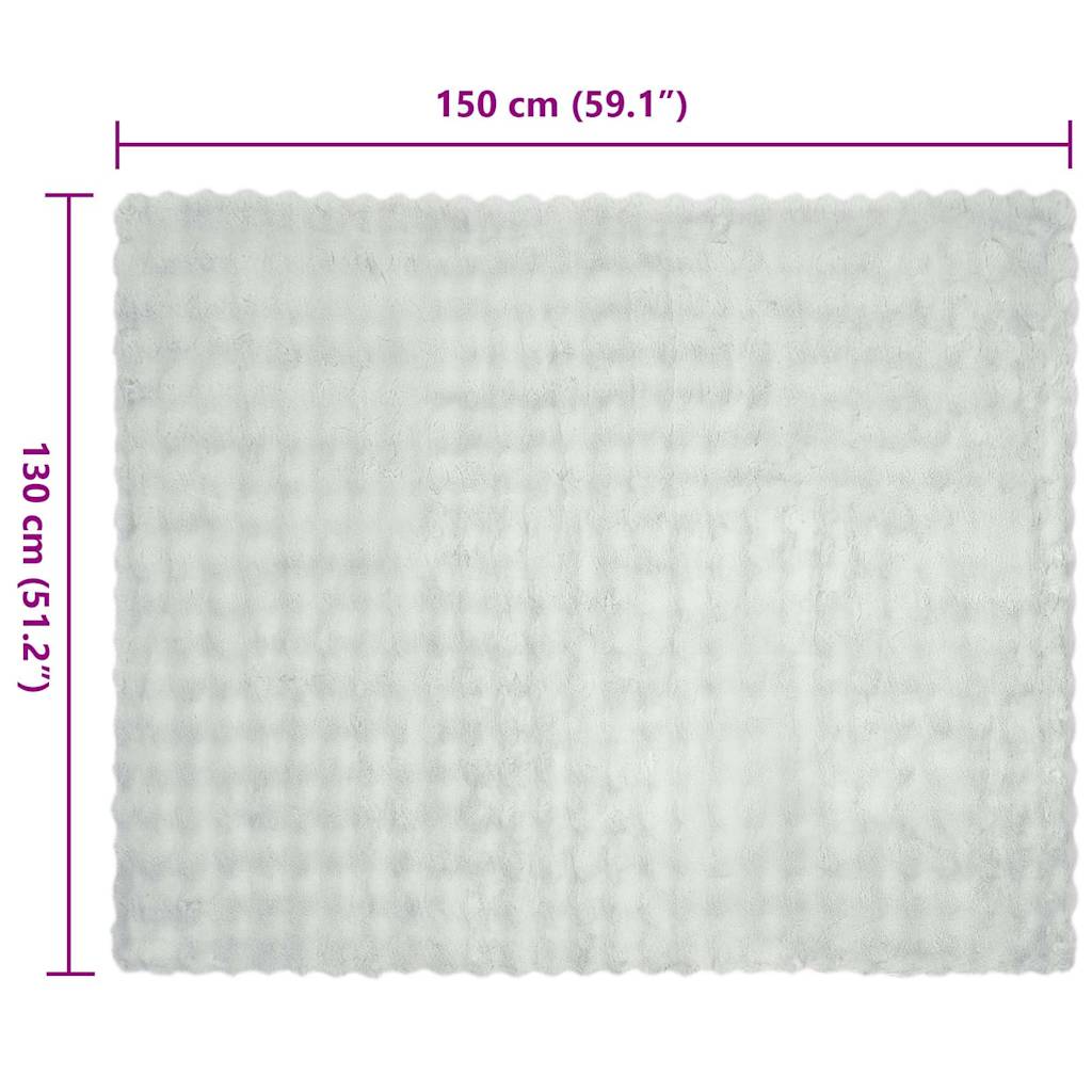 Coperta in Pelliccia di Coniglio Finta 4 pcs Grigio