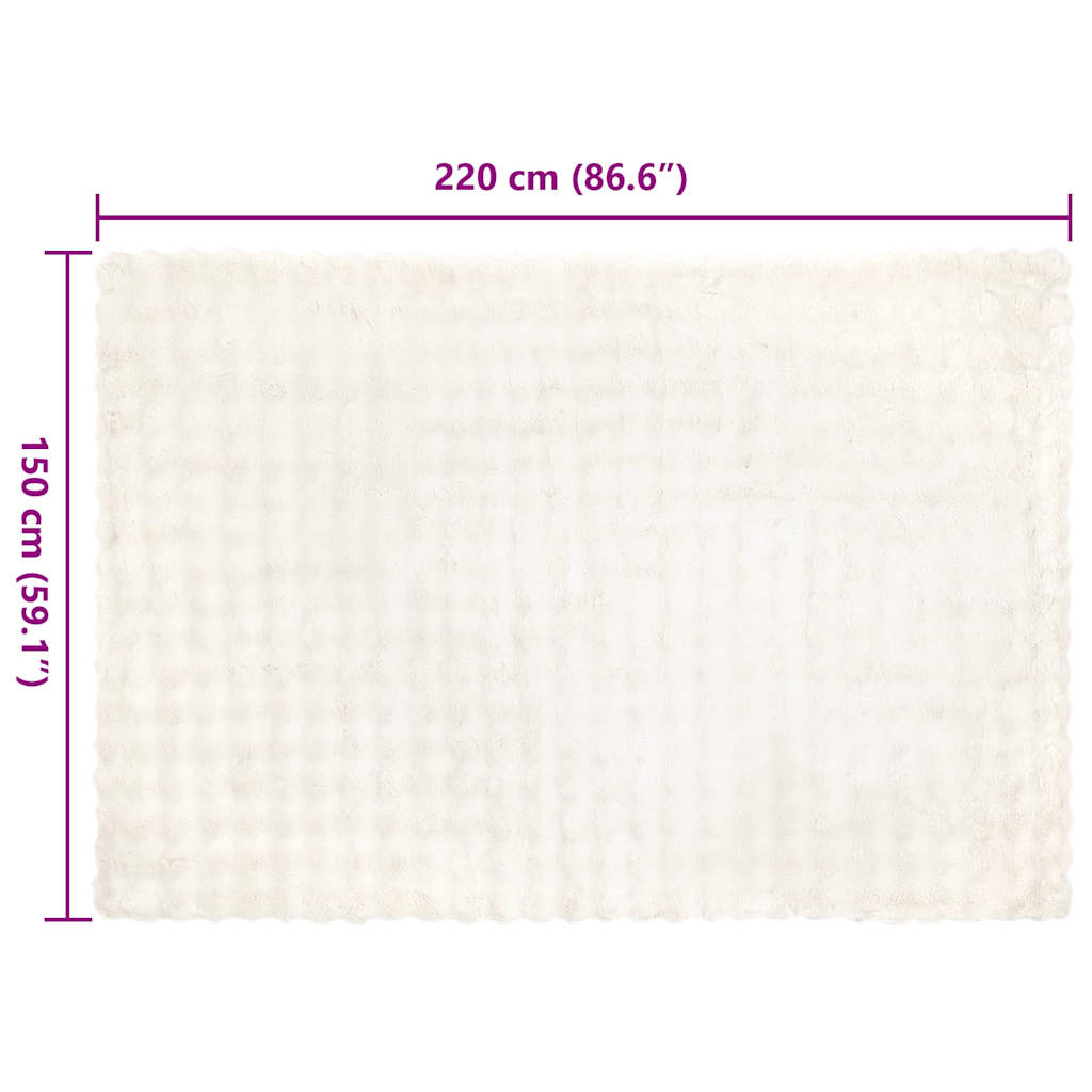 Coperta in Pelliccia di Coniglio Finta 4 pcs Bianco