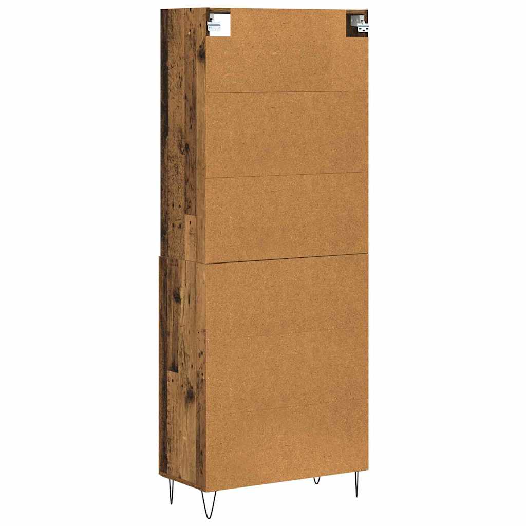 Credenza 2 pz Legno vecchio 69,5 x 34 x 180 cm