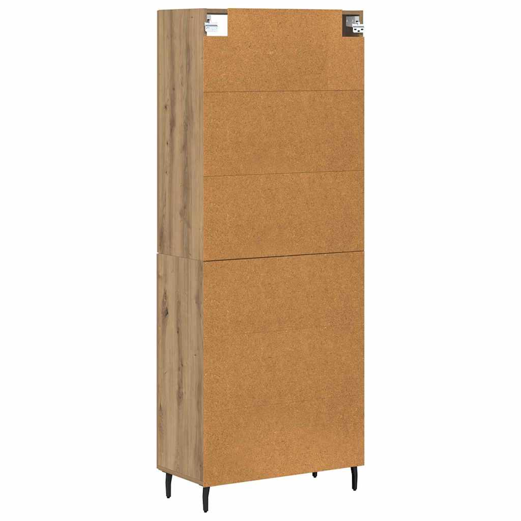 Credenza 2 pz Rovere artigianale 69,5 x 34 x 180 cm