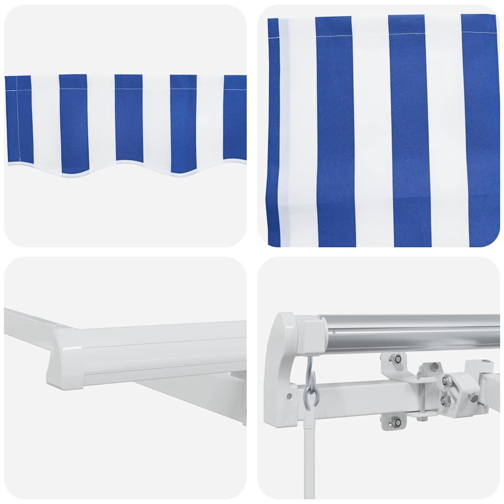 Tenda Retrattile Blu e Bianco 500 × 300 cm | homemem39