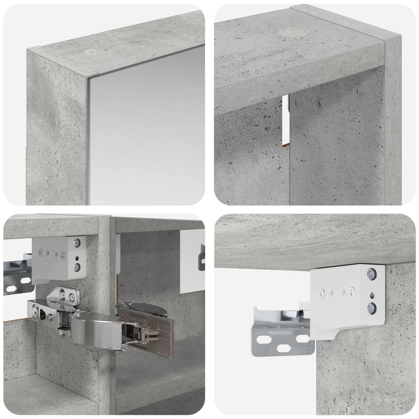 Set di Armadi da Bagno con lo scaffale 3 pcs 80 x 10,5 x 50 cm | homemem39