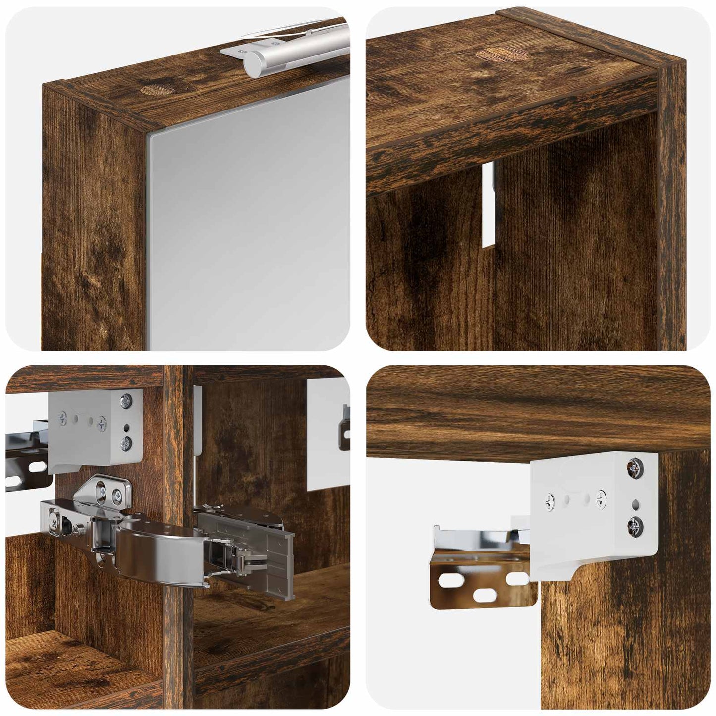 Set di Armadi da Bagno con lo scaffale 3 pcs 100 x 10,5 x 50 cm | homemem39