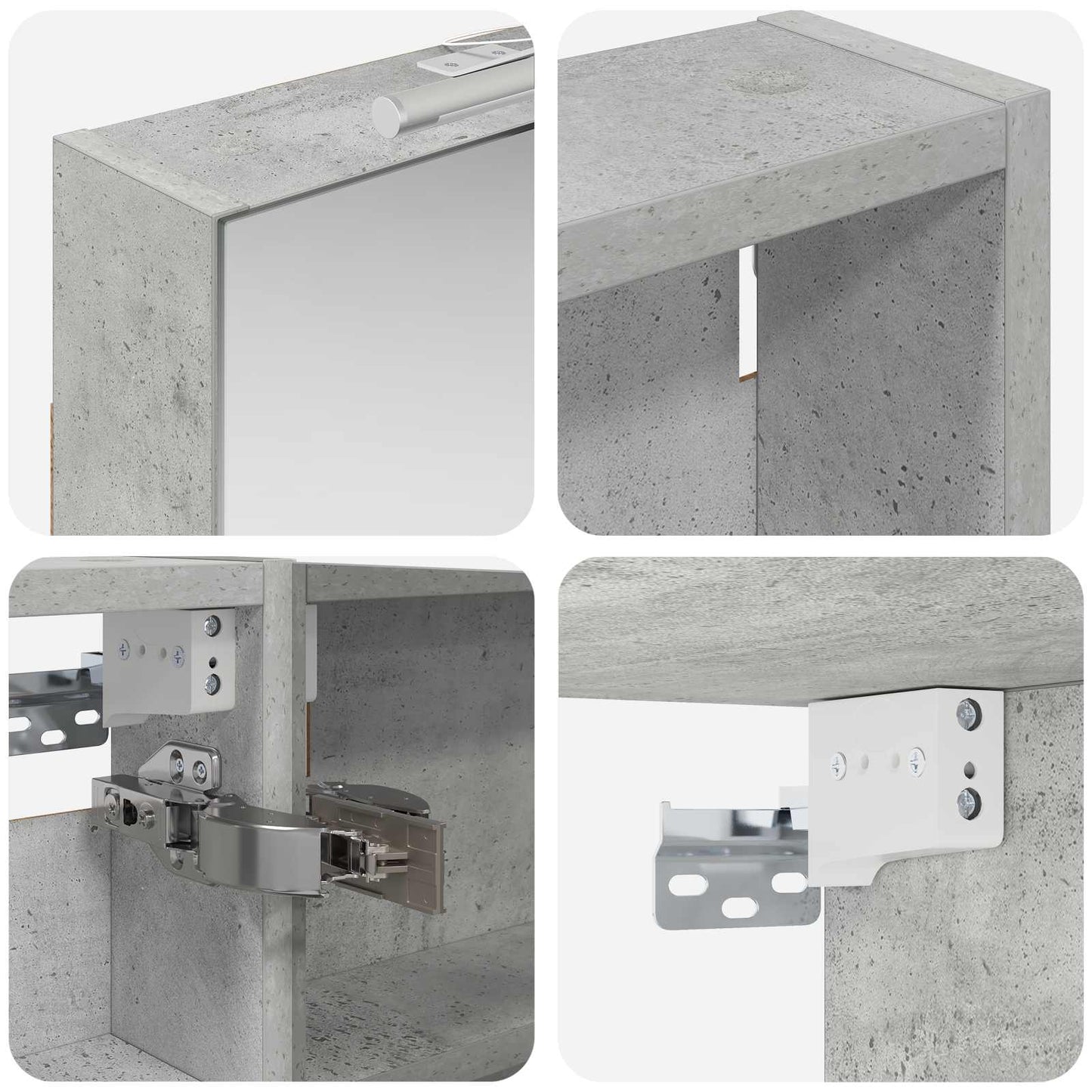Set di Armadi da Bagno con porta 3 pcs 100 x 10,5 x 60,5 cm