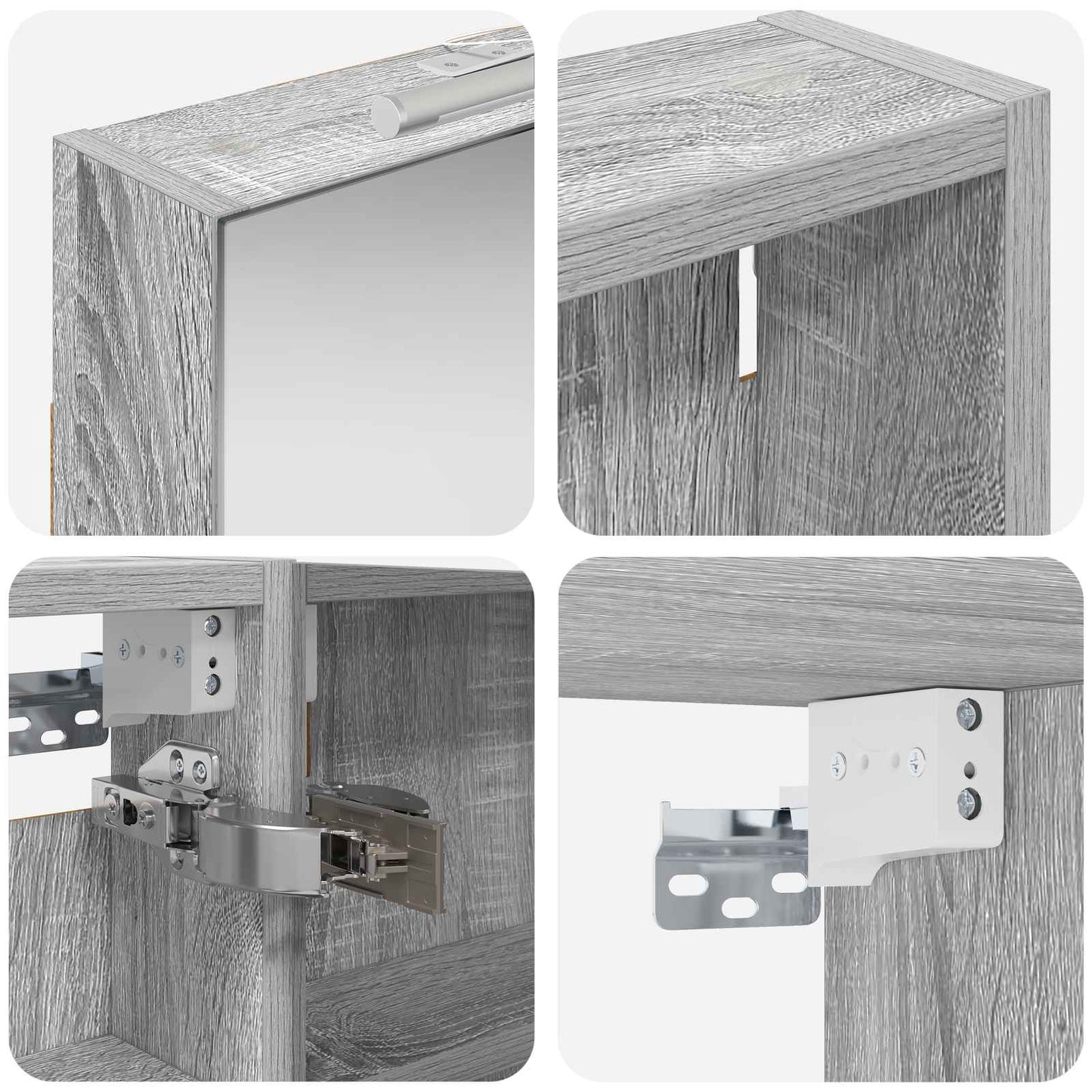 Set di Armadi da Bagno con porta 3 pcs 110 x 10,5 x 60,5 cm | homemem39