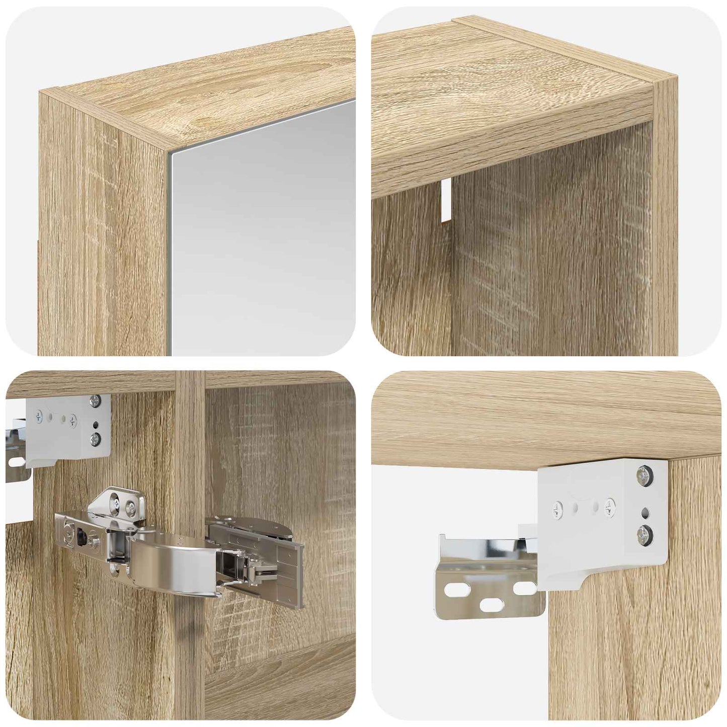 Set di Armadi da Bagno con lo scaffale 3 pcs 130 x 14,5 x 70 cm | homemem39