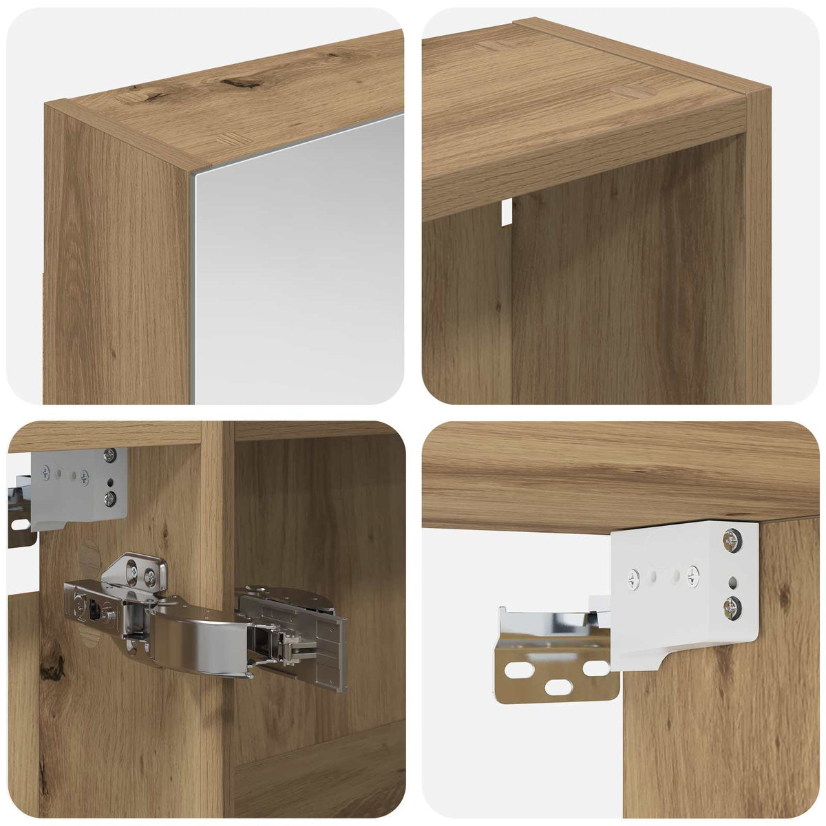 Set di Armadi da Bagno 3 pz 130 x 14,5 x 70 cm | homemem39