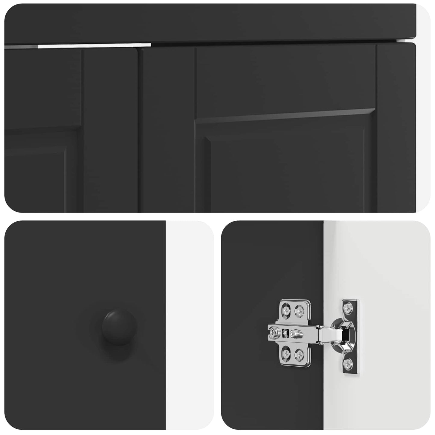 Set di mobili per il bagno Nero 56 x 37,5 x 81 cm | homemem39