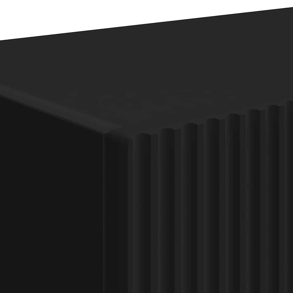 Mobile TV da parete 2 pz Nero Legno ingegnerizzato